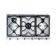 SMEG Encimera a gas Smeg SRV596GH5. 5 zonas. Inoxidable. acabado marco metalico. Zona